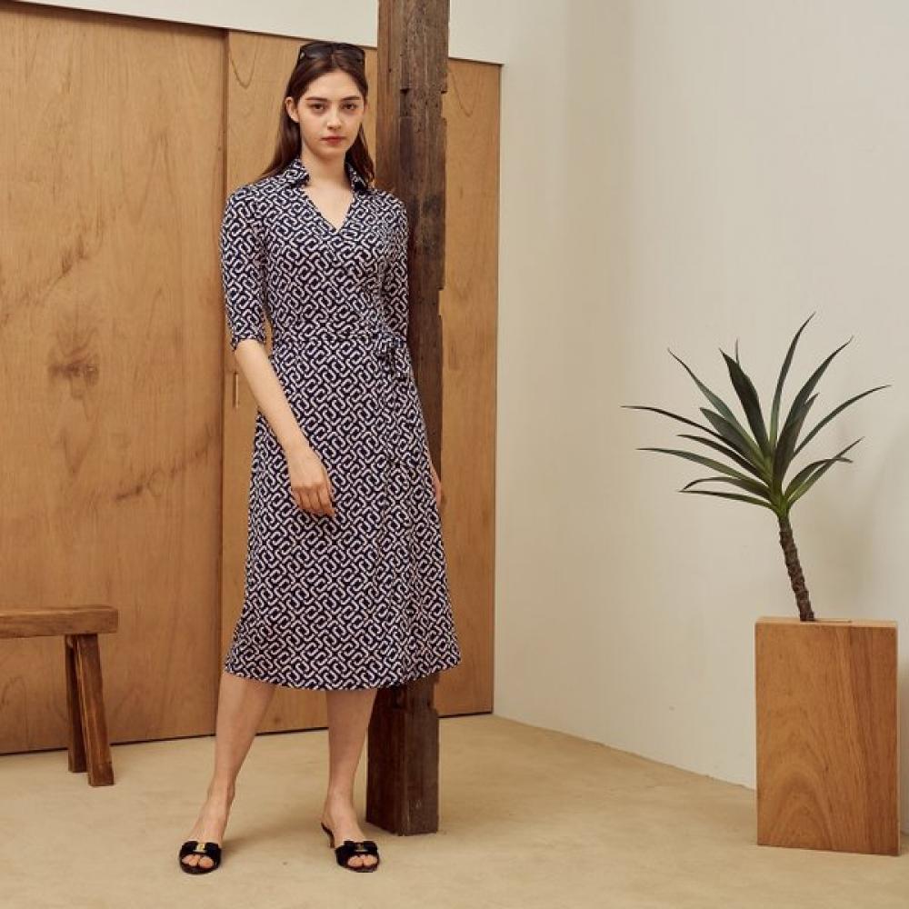 Lipbbam Creora Derosy Cara 3 4 Sleeve Long Wrap Dress Ldm11lj01