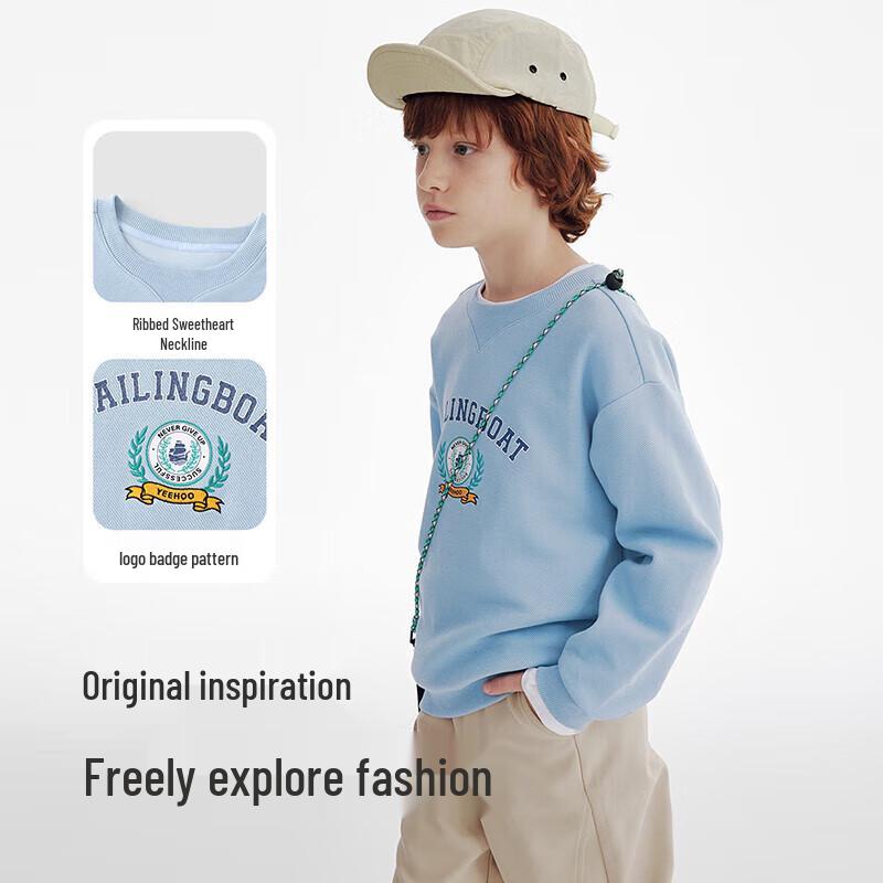 YEEHOO Boys' Crewneck Long-Sleeve Sweatshirt
