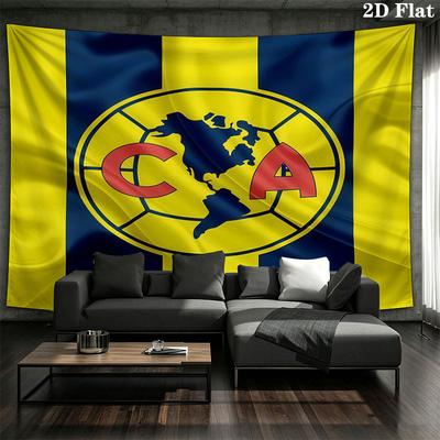 Club America Wall Tapestry Aesthetic Wall Hanging Printed Fabric Blanket Decorative Tapestries for Bedroom Living Room Home Decor