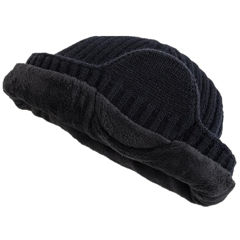 New Unisex Plush Fur Lined Winter Beanie Hat With Earflap Fashion Winter Hats For Men Women Outdoor Classic Keep Warm Cap