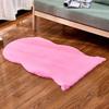 Irregular Long Pile Plush Sofa Cushion Rug - Faux Rabbit Fur for Living Room, Coffee Table, Bedroom, or Bedside.