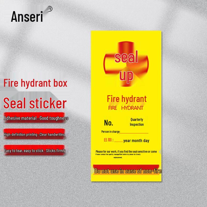 Ancell Fire Safety Seal Stickers