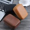 1pc Portable USB Data Cable Leather Earphone Storage Bag Headphone for Case Cover Protector Mini Zipper Hard Box