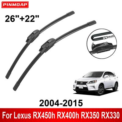 Car Wiper for Lexus RX450h RX400h RX350 RX330 2004-2015 26" + 22" Front Rear Wiper Blades Brushes Cutter Accessories 2004 2005 2006