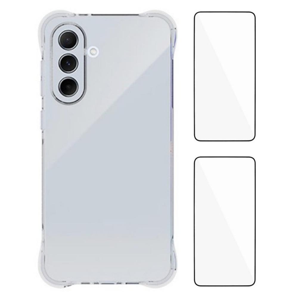 

Чохол WANLONFENG WL2 Series для Samsung Galaxy A56 5G 2.0мм ТПУ Точні вирізи Чохол для телефону з 2 шт. Загартованими скляними плівками Type A