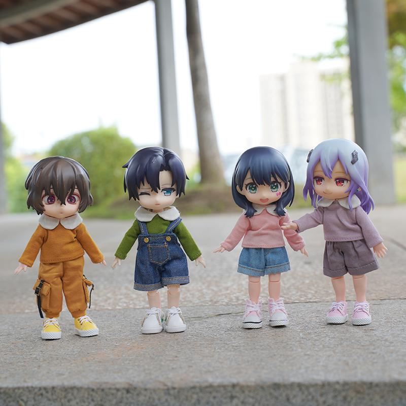 Yeni ob11 bebek kıyafetleri Kapüşonlu tişört Uzun kollu T-shirt obitsu11, GSC, molly, 1/12 bjd bebek kıyafetleri bebek aksesuarları için