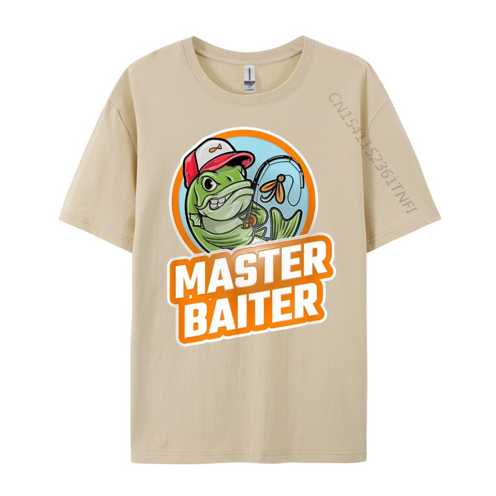 Master Baiter Grey Shirt Graphic Tee Adult High Quality Mens TShirt Punk Style