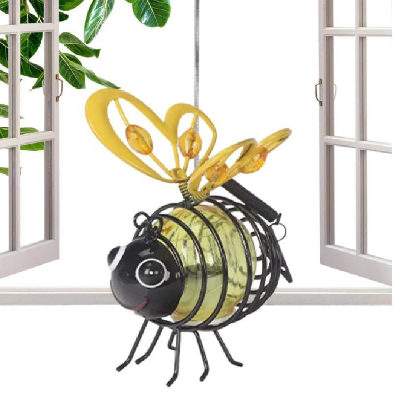 Solar Bee Garden Lantern With Led Lights For Outdoor Garden Decor And Landscape Illumination