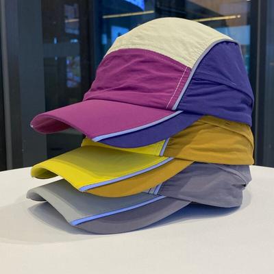 Women's 5-Panel Color Block Quick Dry Baseball Cap Summer Lightweight Breathable UV Protection Sun Hat