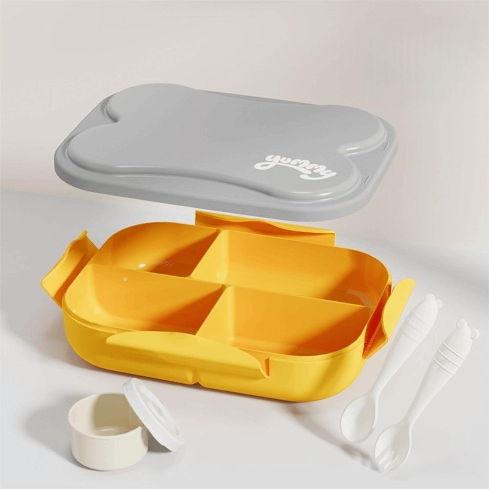 

Герметичный ланч-бокс для микроволновой печи, непротекаемый, для хранения в холодильнике и морозильной камере, офис жёлтый