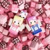 Magnetic Construction Blocks Mine World Magnetic Pink Blossom Castle Brick Cube Toys Set Stem Tactile  Present For 3+ Boy Girl Kid