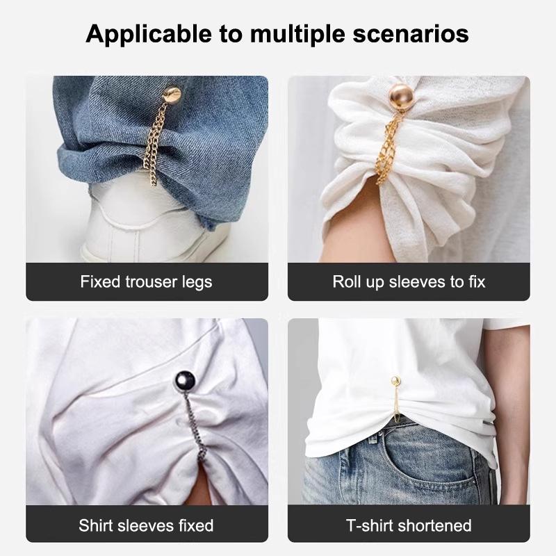 Magnetic Clothing Clips Detachable Nail Free Adjustable Length Shortening Tool for Dress Skirt Jeans Waist Fit Adjustment