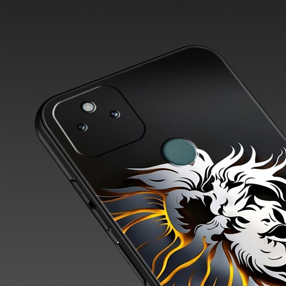Cross Pattern Bicolor Lion Phone Case Cover for Google Pixel 10 9 8 7 6 9A 8A 7A 6A Pro Shockproof Soft TPU 10 Pro XL Shell Bags