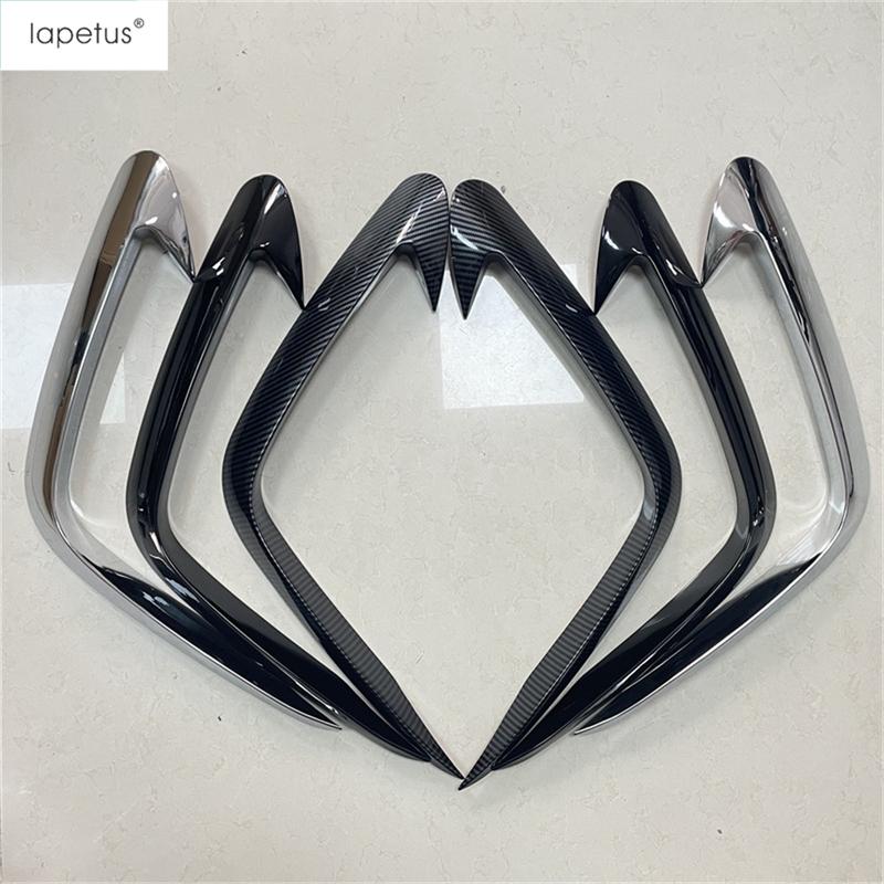 For Hyundai Tucson NX4  -  Front Fog Light Lamp Eyebrow Eyelid Strip Cover Trim ABS Chrome / Black Accessories Exterior