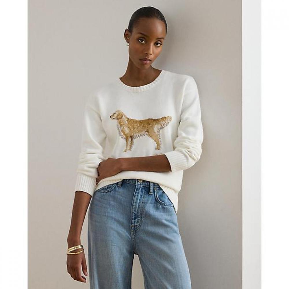 Lauren Ralph Lauren Golden Retriever Sweater Wmlrswes6820902100 S