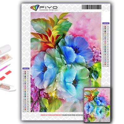 5D DIY Flowers Cross Stitch Rhinestones Diamond Drawing Embroidery Mosaic Home Decor