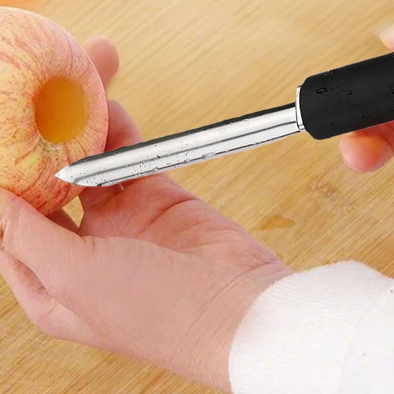 Stainless Steel Kitchen Corer Vegetables Fruits Corers Cherries Pear Jujube Core Removal Helper with Serrated Edge