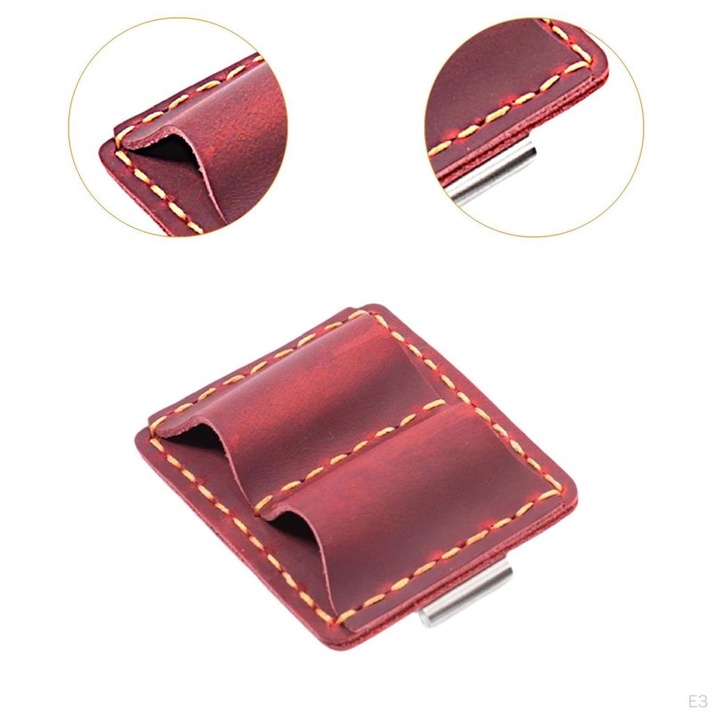 Double Pen Holder for Notebook with Metal Clip Sleeve Planners Books