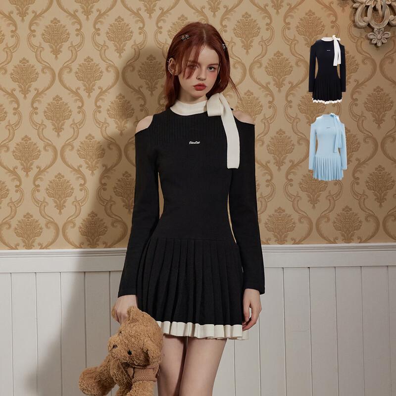 

UNIFREE Off-Shoulder Knit Mini Dress L