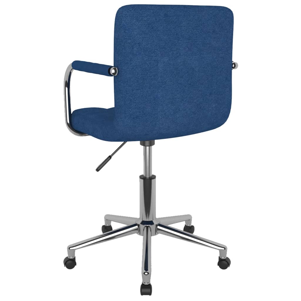 Swivel Dining Chair Blue Fabric