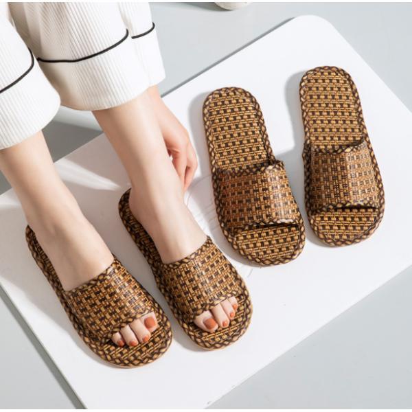 Slippers, indoor, stylish, men s, summer, women s, linen, washable, for guests, cute, multicolored, linen, anti-slip, breathable