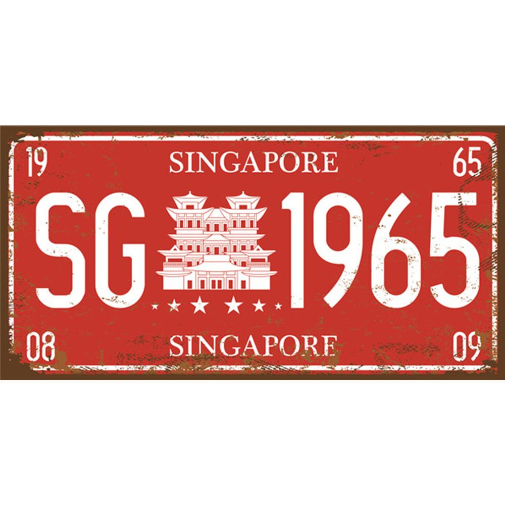 Krajowy Vintage Metalowy Znak Blaszany Znak Flaga Tablica Dekoracja Ścienna Dom Malezja/Filipiny/Singapur/Tajlandia Plakat