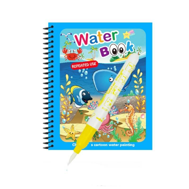Colorful Reusable Water Painting Book For Kids With Fun Animal Designs For Creative Play