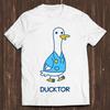 Ducktor Duck Doktor Meme Gif Herren Kinder T-Shirt Lustiges T-Shirt Vintage Stil Ästhetisch Unisex Gamer Kult Film Musik Herren Kinder T-Shirt C7230
