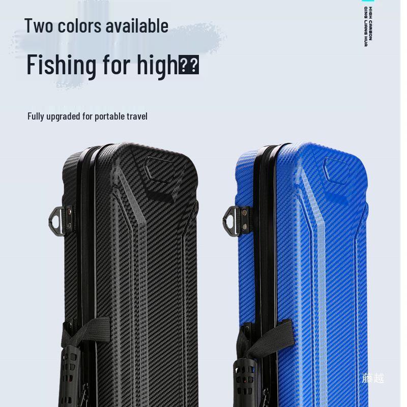 Compact ABS Hard Shell Fishing Rod Bag - Lightweight & Portable for Ice, Sea, Stream, and Raft Fishing