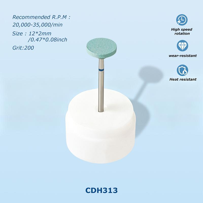 1PCS High Quality Diamond Green Ceramic Diamond Polishing Stone Grinder, 2.35mm Shank Coarse Grit Polishing Head For Finshing