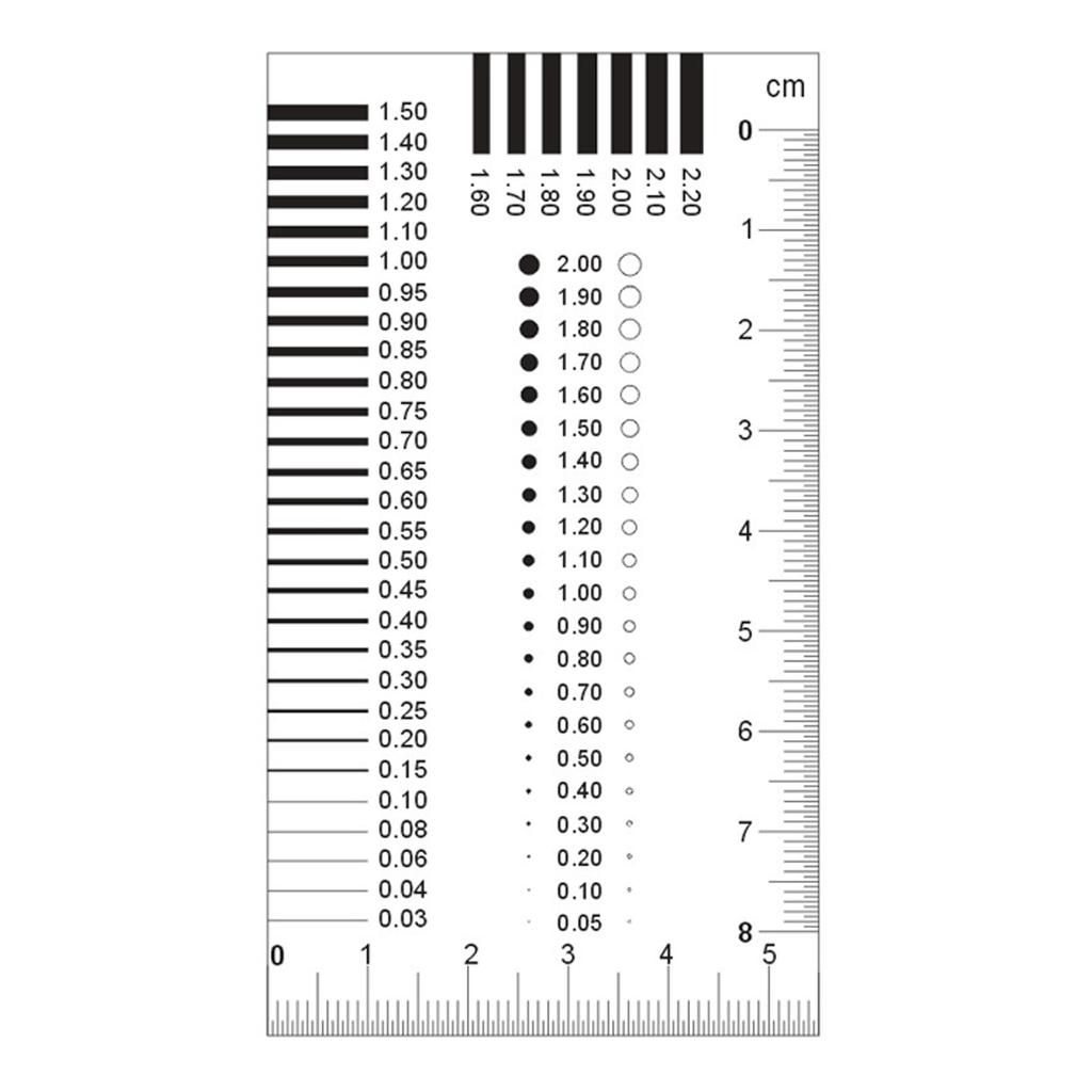 Kunststoffoberflächen Fehlerlehren Karten mit doppelseitiger laminierter Beschichtung zur Materialdefektmessung Rissprüfung