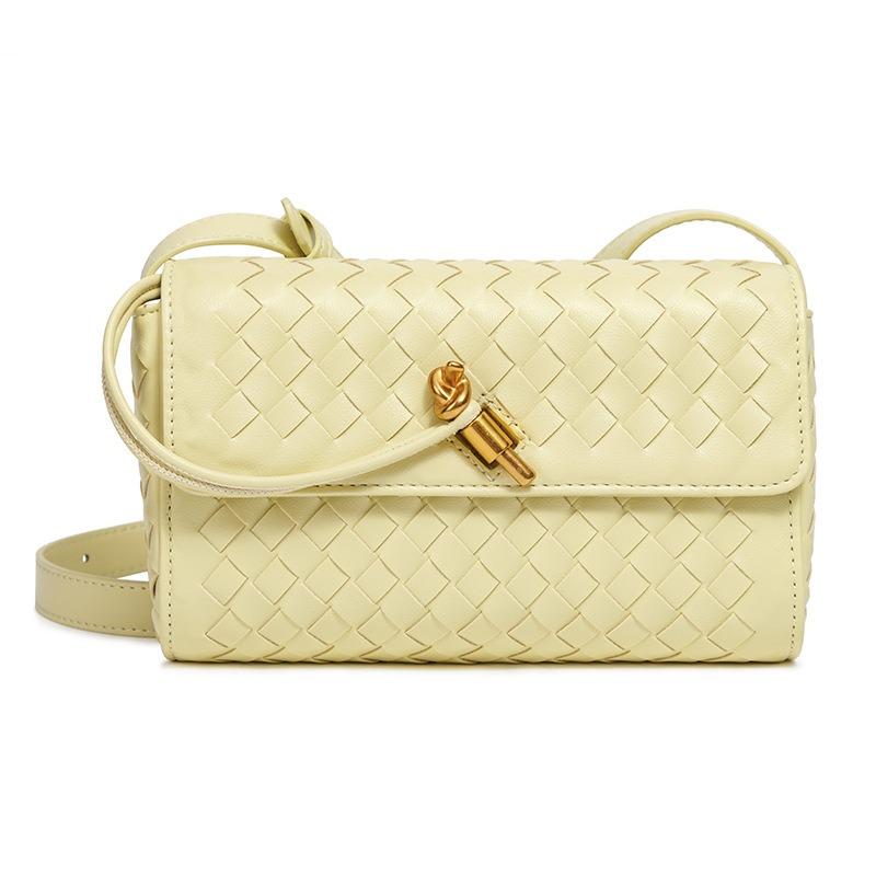 Niche Woven Single Shoulder Clutch Bag Diagonal Span Bag Small Square Bag Women's Tide Bag Versatile Daily Messenger