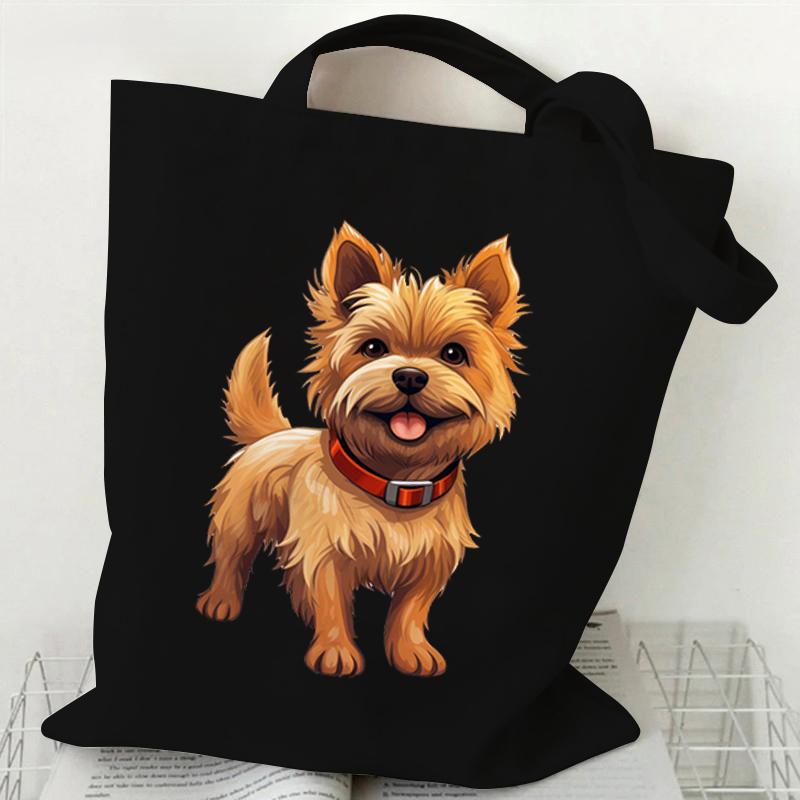 

Женские сумки Сиба-ину Корги Пудель Бигль Животное Собака Серия Холщовая сумка-тоут Модная забавная сумка для любителей собак Подарок для дам