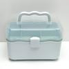 Cosmetic Case 2 Layer Storage Box Jewelry Case Family Emergency Kit Box  Home Room Office