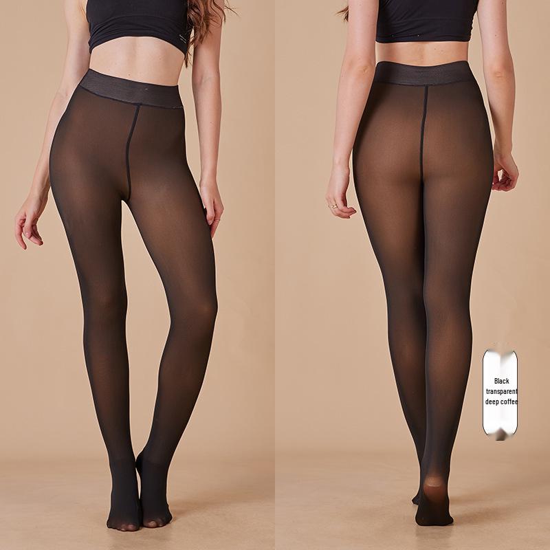Women s Plus Size Velvet Thickened See-through Pantyhose for Autumn/Winter Sheer Skin 80g (Suitable for 80-160 lbs)