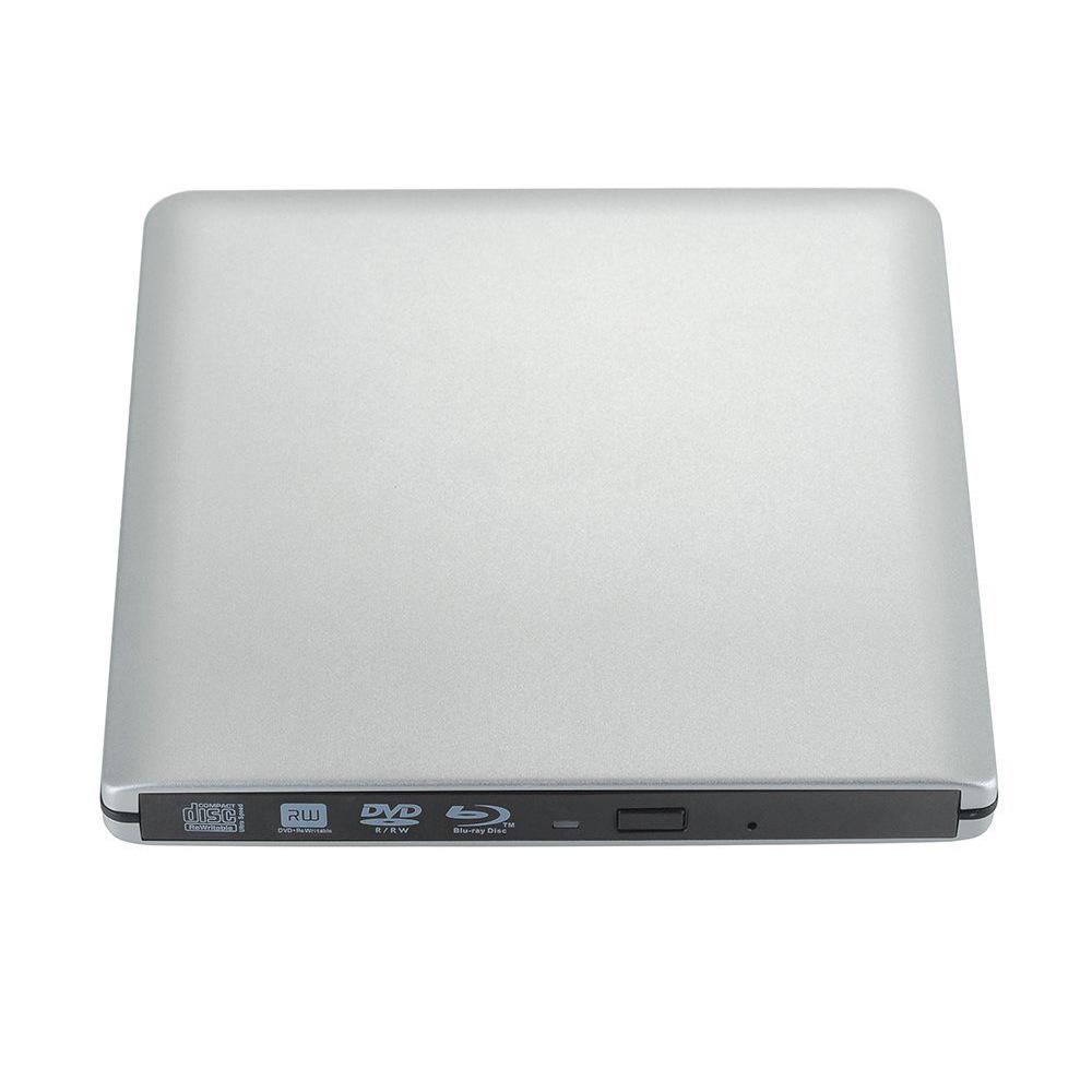 High-End Ultra-Thin USB 3.0 Aluminum External 4K Blu-ray Burner for Laptops & Desktops