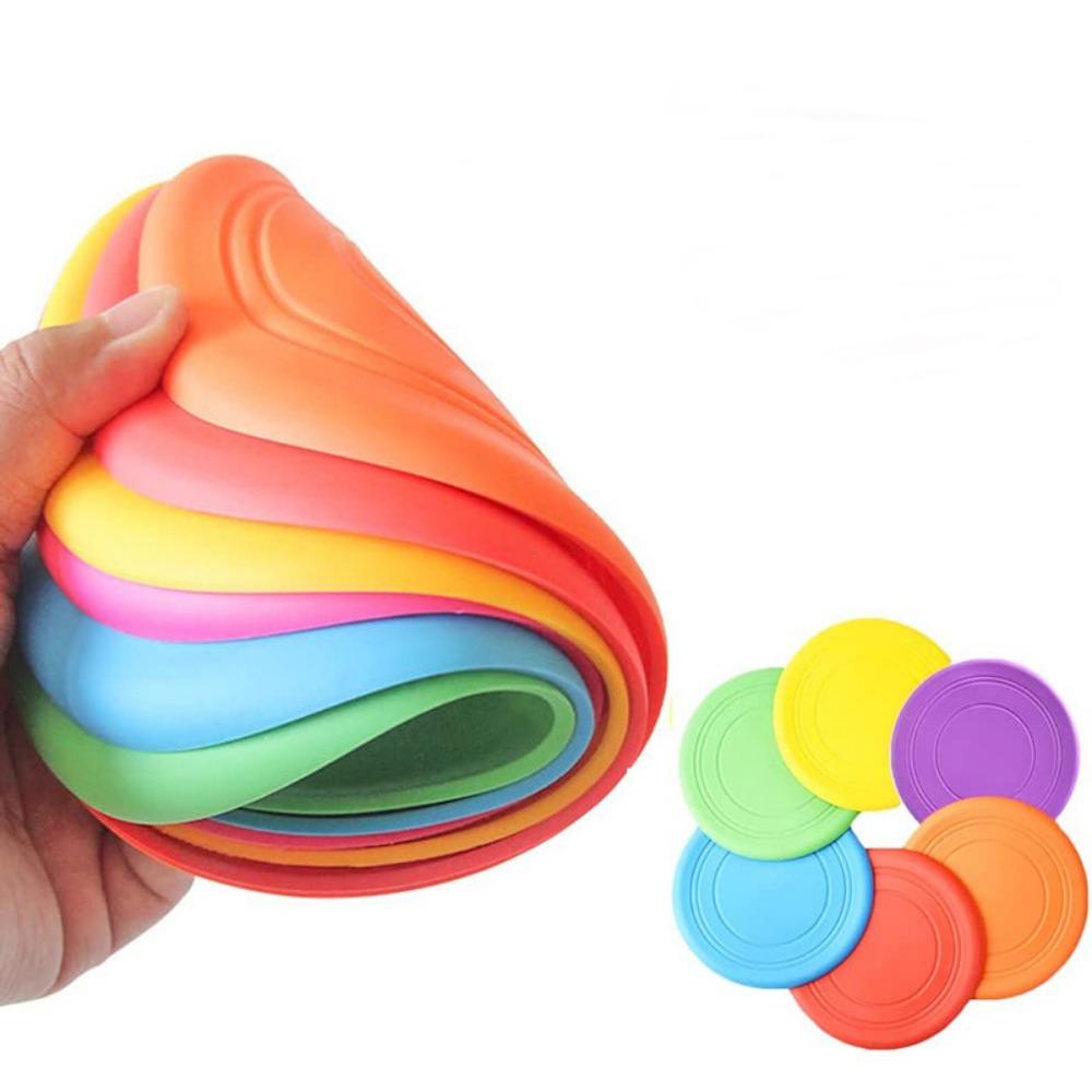 Silicone Puppy Training Resistant Chew Pet Toy Dog Flying Disc Flying Plate Dog Food Pan