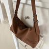 Trendy Design Luxury Suede Leather Retro Soft Leather Girl Motorcycle Underarm Bag Faionable Casual Hobo Bag
