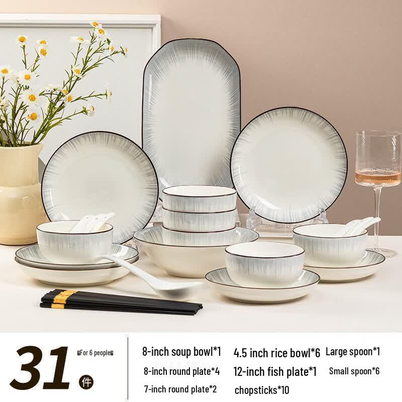 Qiwei 2-Person Ceramic Dinnerware Set