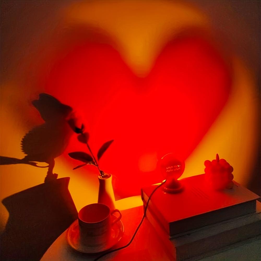 

LED heart shaped indoor ambient light for home decoration, living room, Christmas decoration, desk, wall decoration, party 1.5W розовый