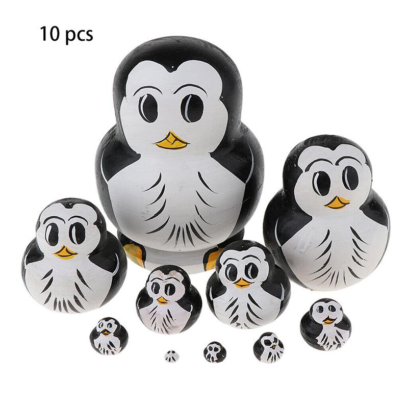 

Набор из 10 штук милых матрешек-пингвинов