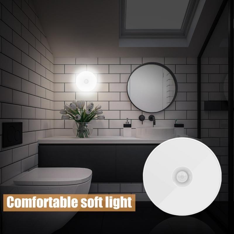 USB Rechargeable Motion Sensor LED Wireless Night Light Bedroom Lamp Energy-saving Automatic Wall-Mounted Body Induction Lamp