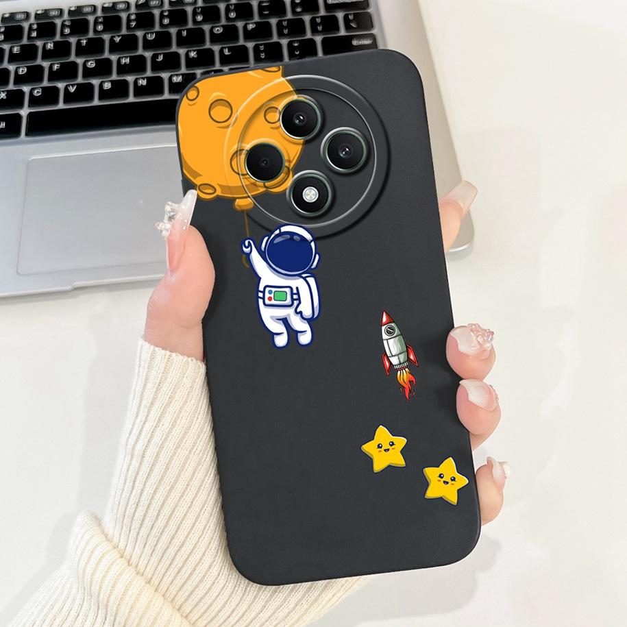 For OPPO Reno 12F 5G Case 2024 Fashion Pretty Girls Soft Liquid Silicone Shockproof Cover For OPPO Reno12 F 4G Reno 12 FS Bumper