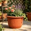 Duurzame Ronde Plantenbak Waterlelie Kweekbak, Vintage Bloempot, Zonder Drainagegat, Diepe Tuinpot voor Terras Extra Groot Plastic Bloemen