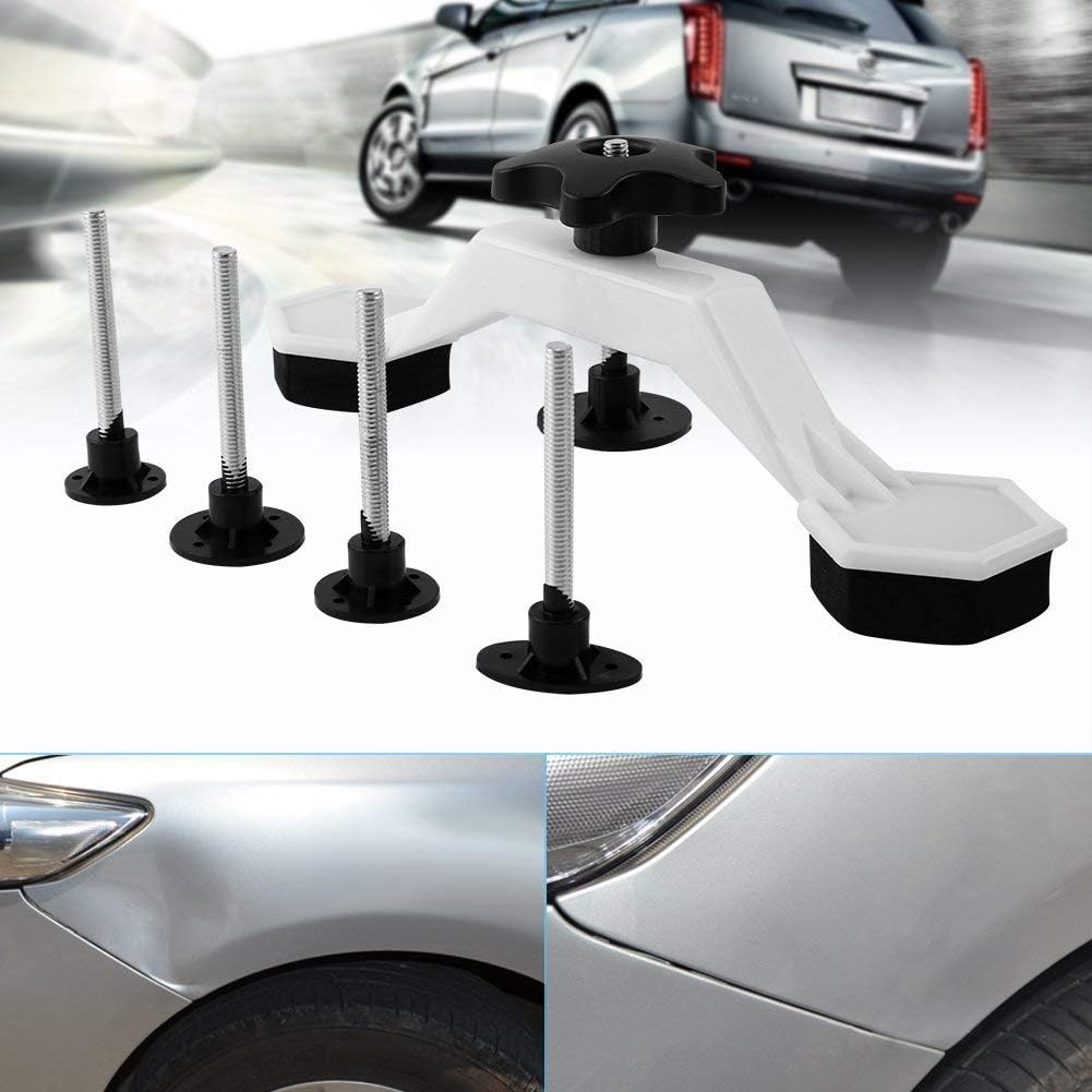 Qiilu Auto Body Dent Removal Tools Kit, Dent Repair Kits Dent Puller Bridge Dent Removal Tools, Puller & Glue Pulling Tabs