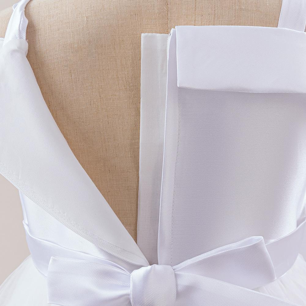 Flower Girl Princess Dress For Weddings Summer Kid Formal Bow Long Gown For School Evening Party Children New Year Cloth  ALP-0028