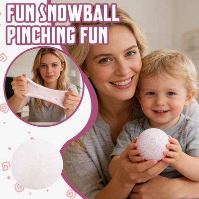 1PCS Stress Balls With Snowflakes Inside, 2.5 Inch Sensory Toy Crunchy Snow Stress Balls For Kids Adults Friends Families