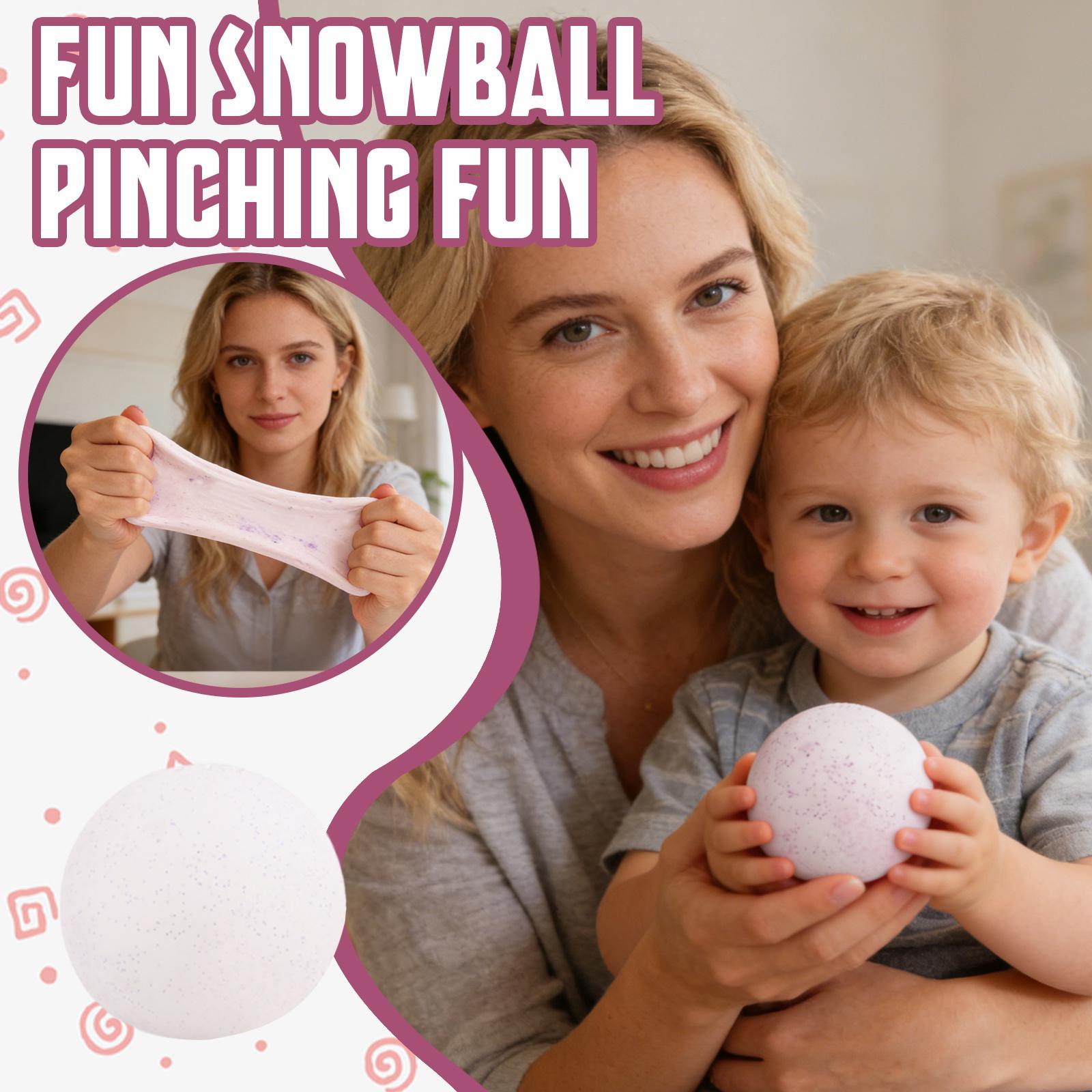 

1PCS Stress Balls With Snowflakes Inside, 2. Inch Sensory Toy Crunchy Snow Stress Balls For Kids Adults Friends Families One Size розовый