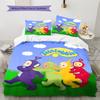 Set Copripiumino Trapuntato con Fantasia Teletubbies Federa Decorazione per la Casa Regalo (1 * copripiumino + 2 * federa, senza nucleo)