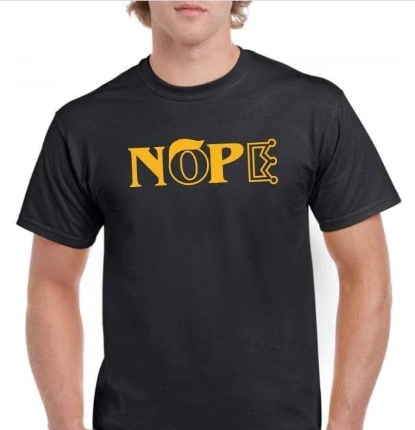 NOPE anti Trump funny anti President no King t shirt or hoodie M